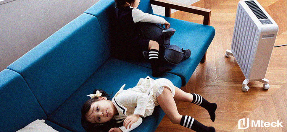 ケノンヒーターと子供の写真